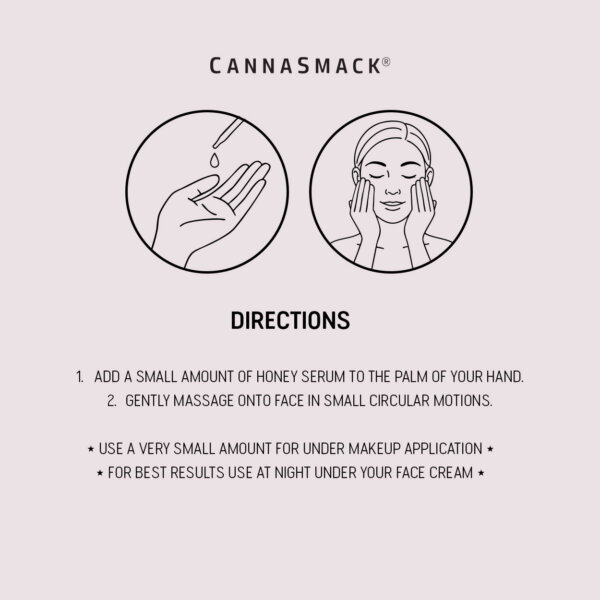 cannasmack hydrating toner illustrated directions